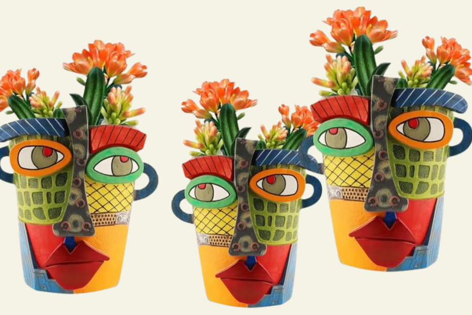 abstract flower pots